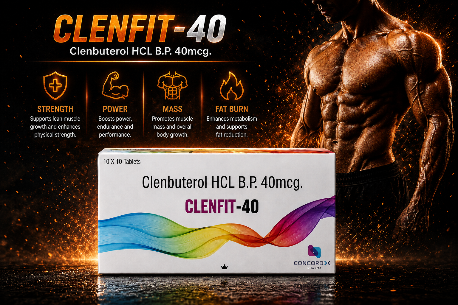 Clenfit-40mcg |10 Strips x 10 Tablets