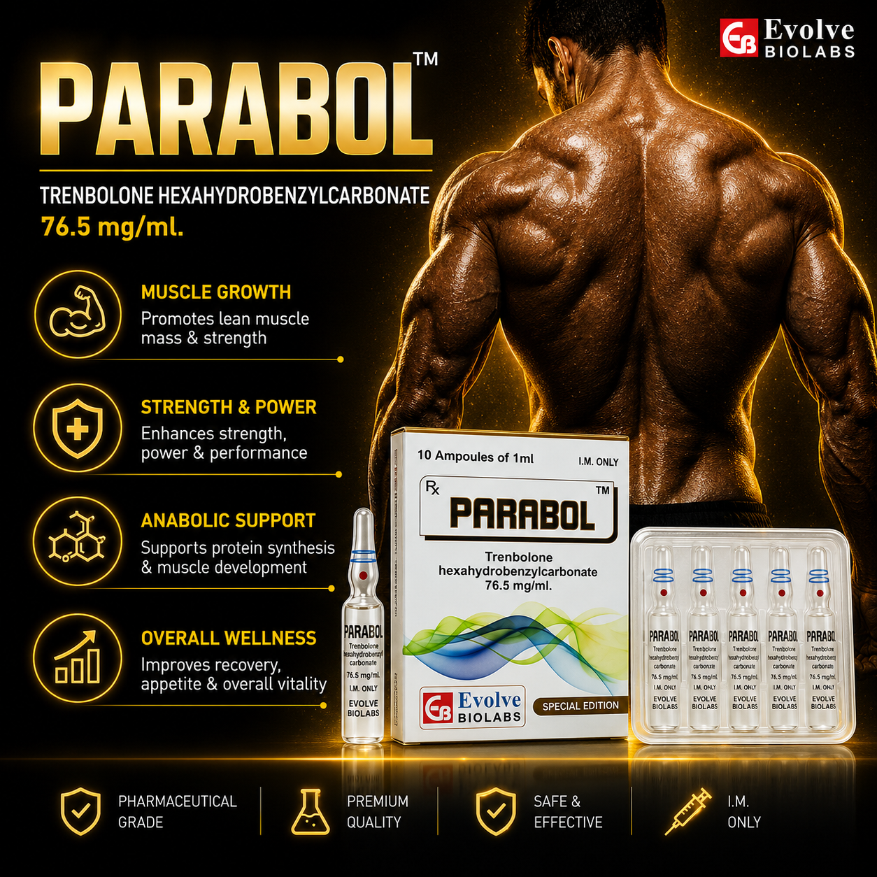 PARABOL 76.5 mg/ml | 10 AMPULE X 1ML