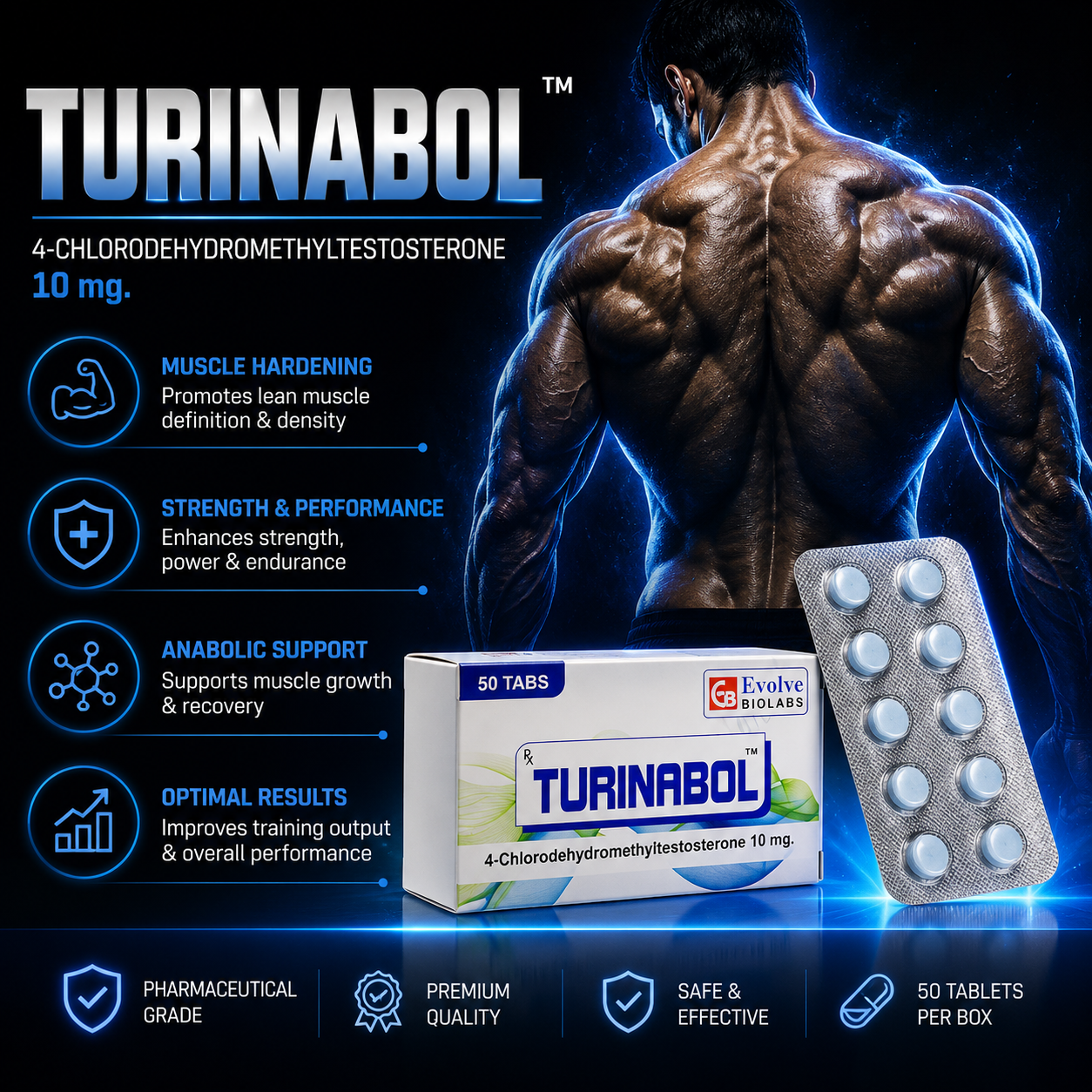 TURINABOL 10 mg/TAB | 5 STRIP X 10 TABLETS