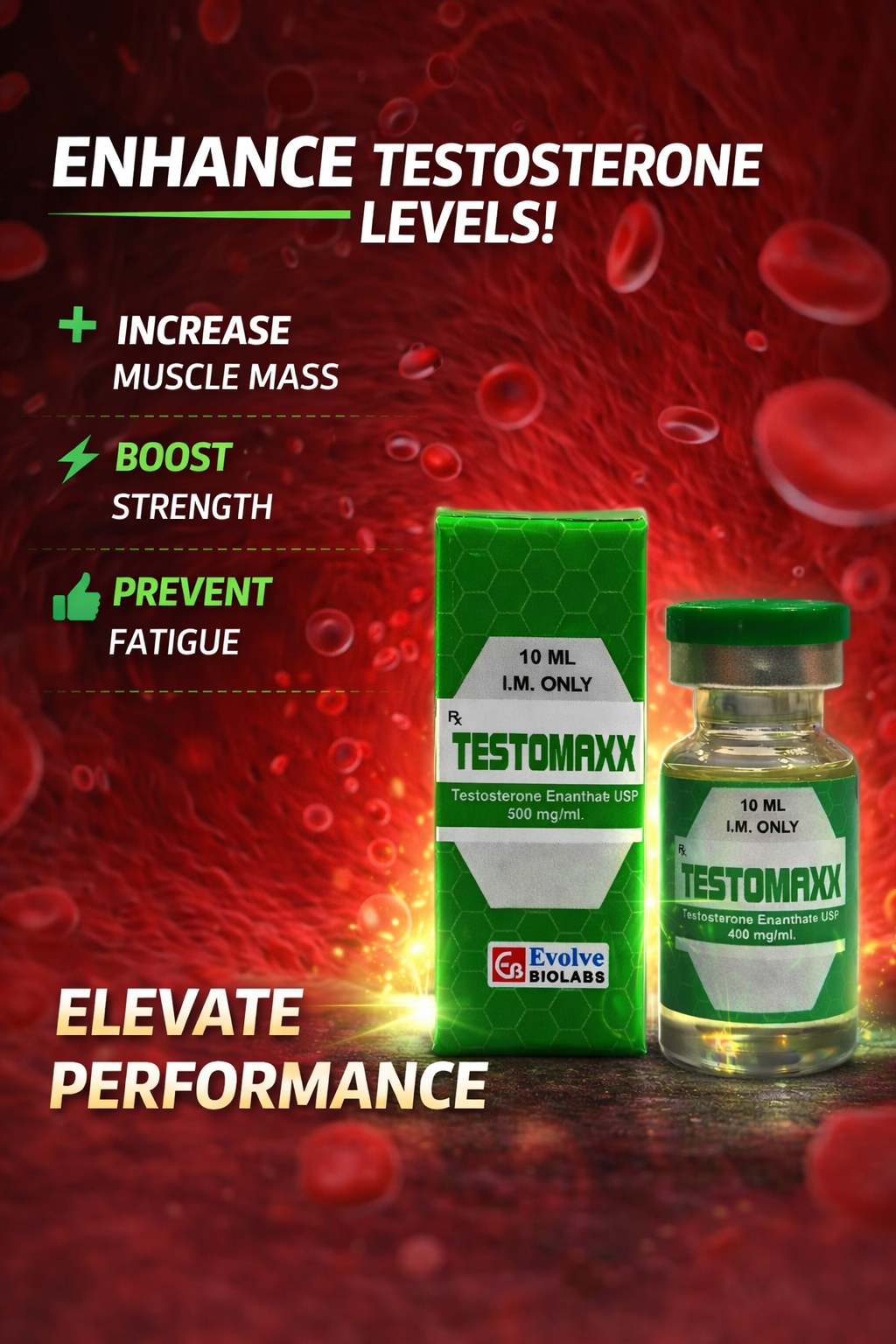Testosterone Enanthate USP 400mg/ml – High Concentration Export Grade | Derma Medicine Exports