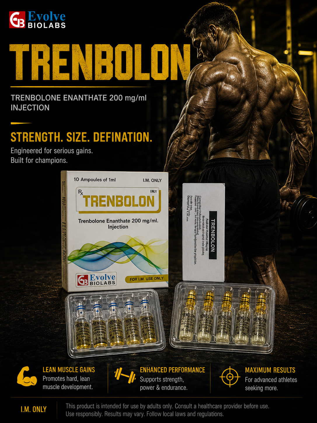 Trenbolone Enanthate 200mg | 10 x 1ml Ampule