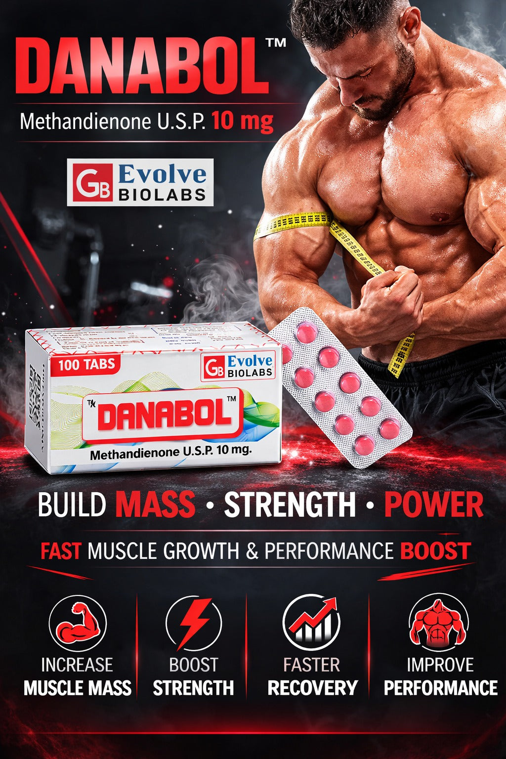 Danabol 10mg Tablets – Methandienone Pharmaceutical Grade Export | Derma Medicine Exports