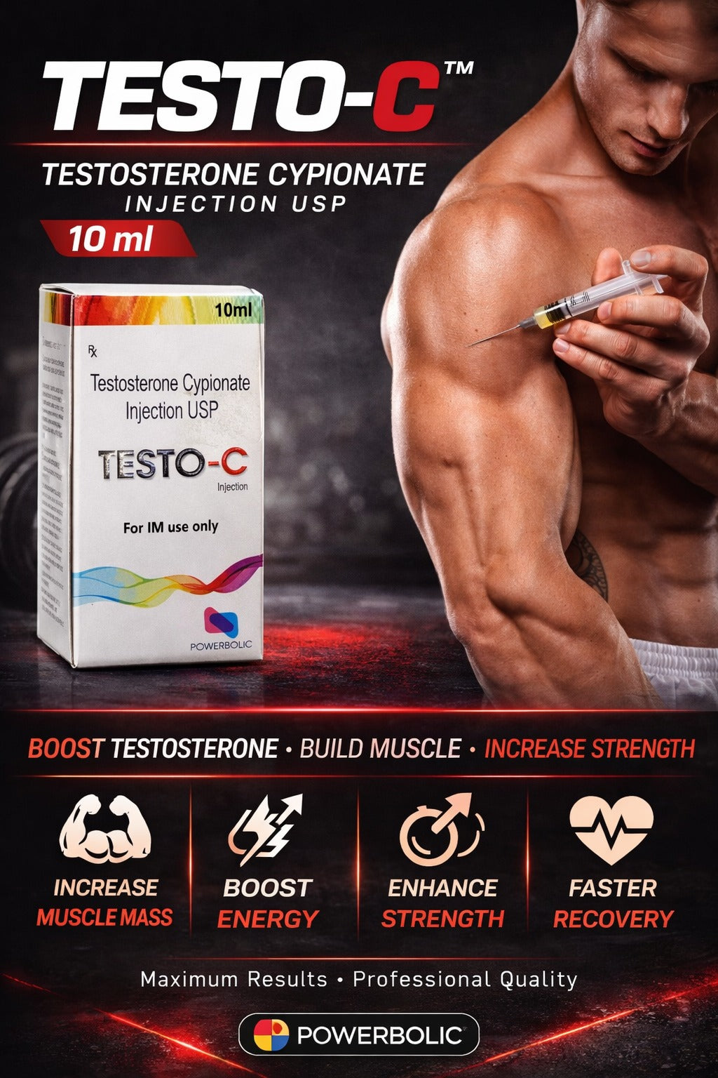 Testo-C 10ml Injection – Testosterone Cypionate Export Grade | Derma Medicine Exports
