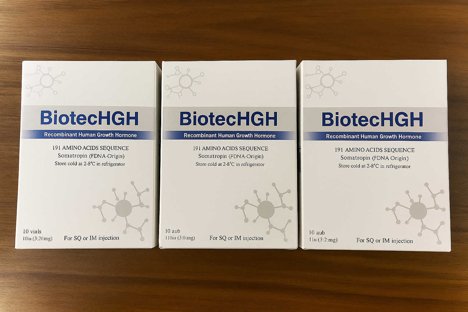 Biotech HGH 100IU recombinant human growth hormone injection kit