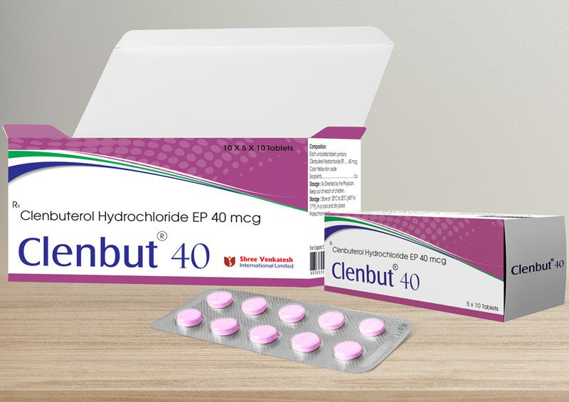 Clenbut 40mcg Clenbuterol Hydrochloride EP tablets - bronchodilator pharmaceutical